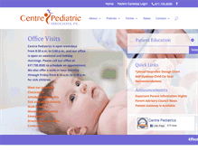 Tablet Screenshot of centrepediatrics.org
